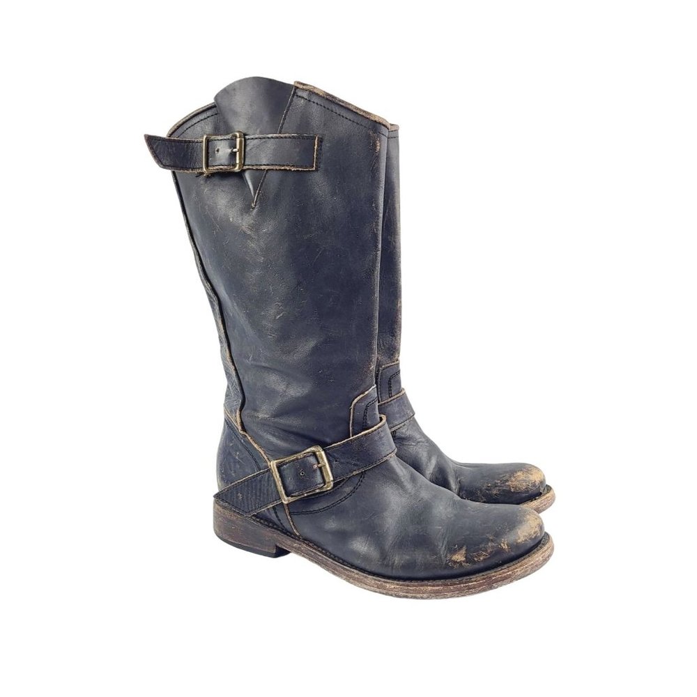 Freebird Black Combat & Moto Boots